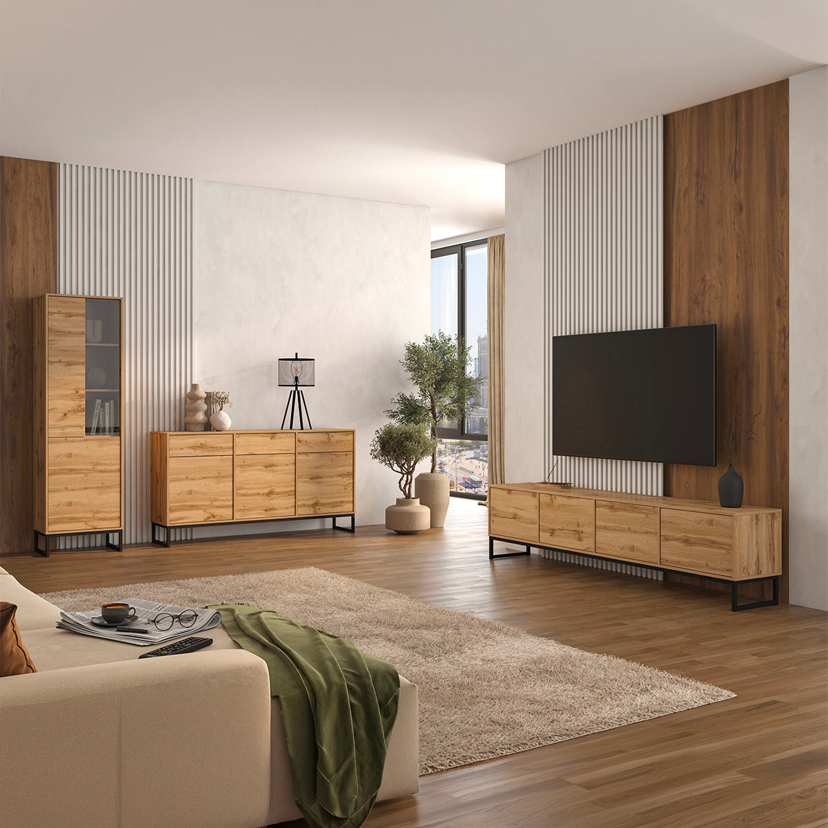 Vaisselier 2 portes Loa Bois - vue 3