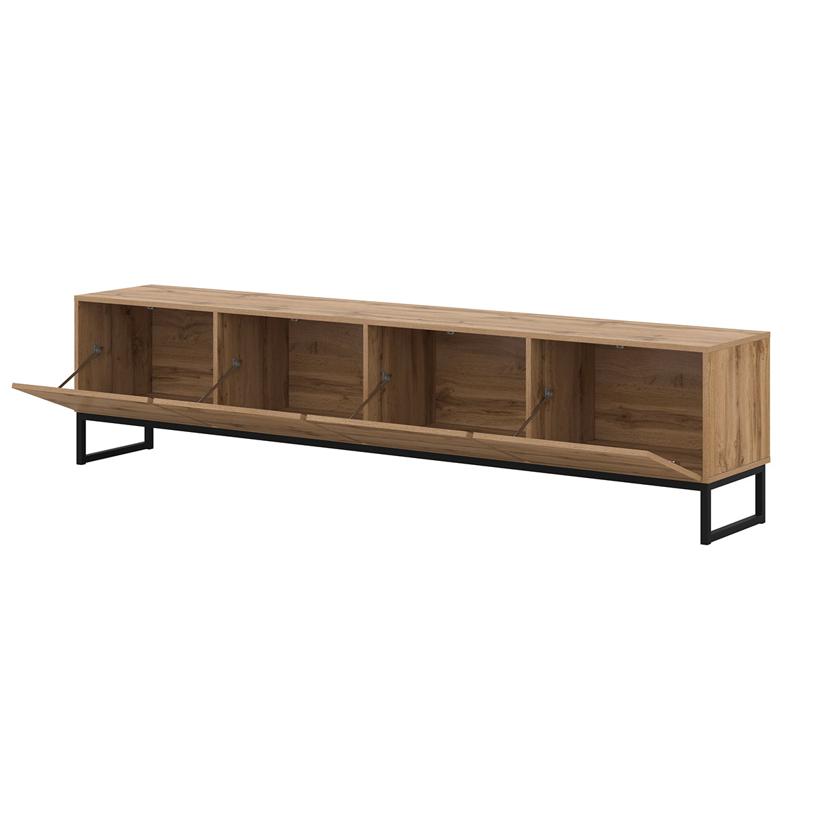 Meuble TV 4 portes 209 cm Loa Bois - vue 4
