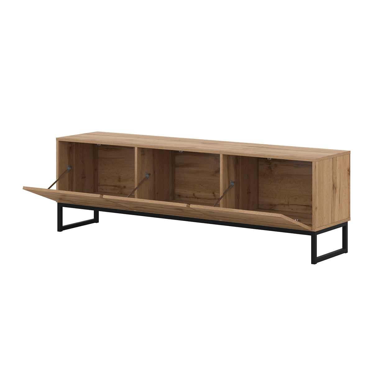 Meuble TV 3 portes 157 cm Loa Bois - vue 4