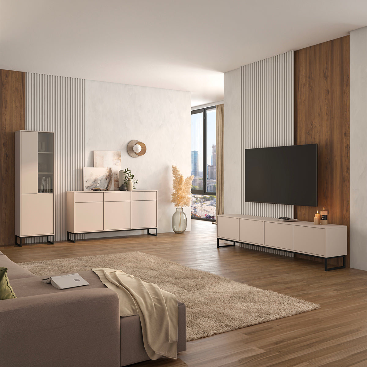 Buffet 3 portes 3 tiroirs Loa Cachemire - vue 3