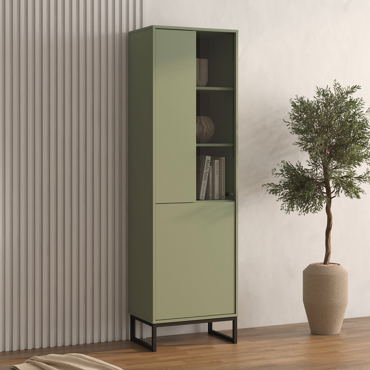 Vaisselier 2 portes Loa Vert - vue 2