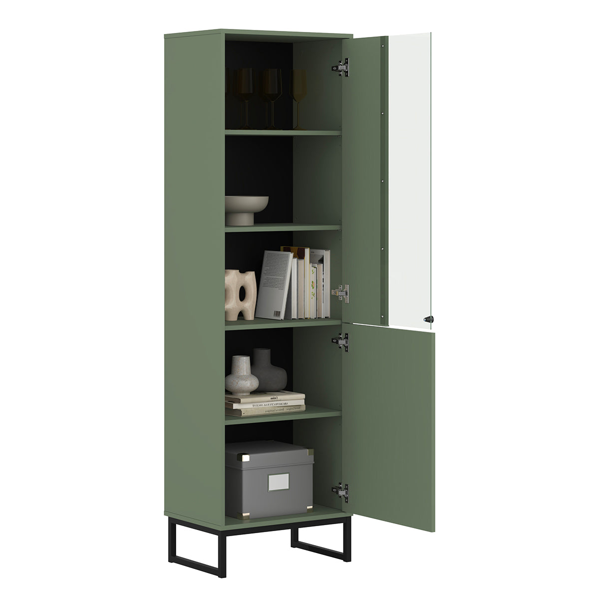 Vaisselier 2 portes Loa Vert - vue 5