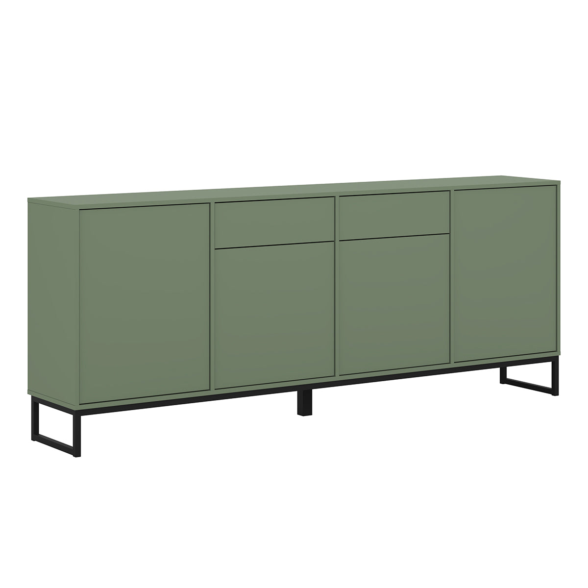 Buffet 4 portes 2 tiroirs Loa Vert