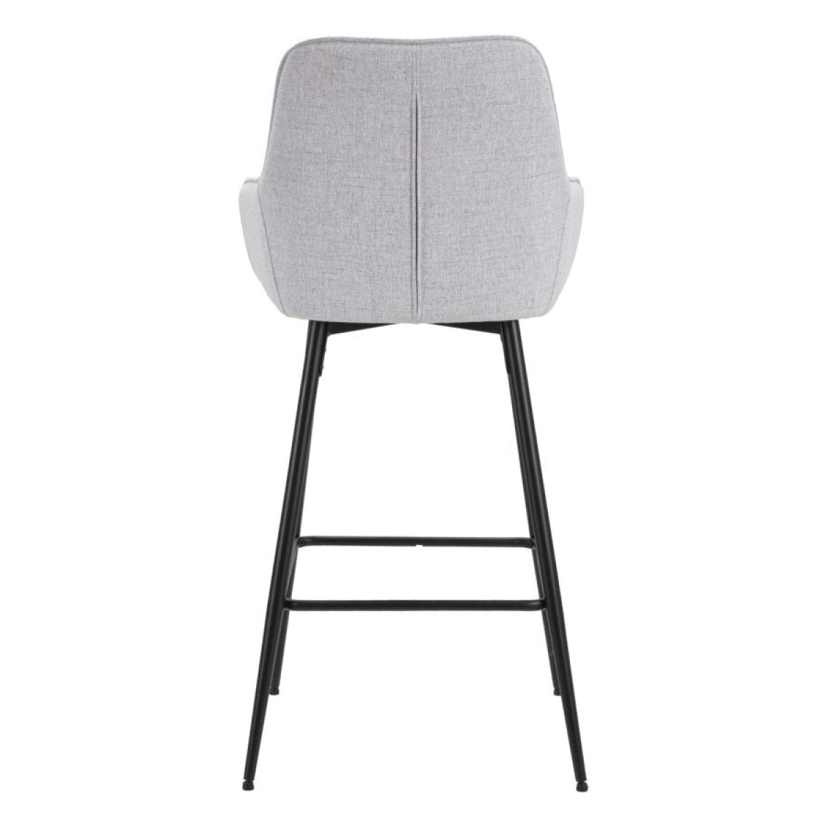 Lot de 2 chaises de bar en tissu et métal Cairn Gris - vue 6