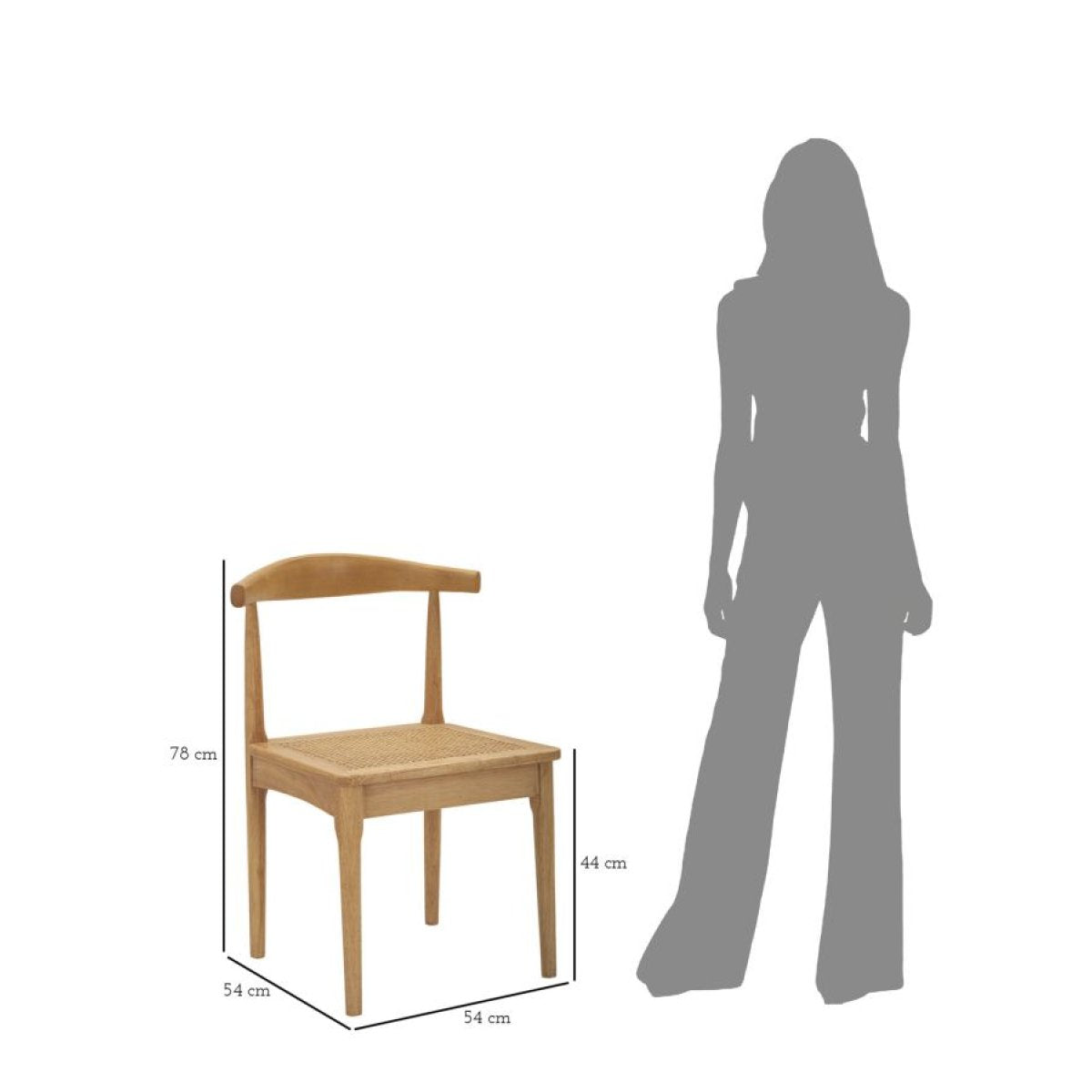Lot de 2 chaises Umi Bois de frêne et Rotin - vue 10