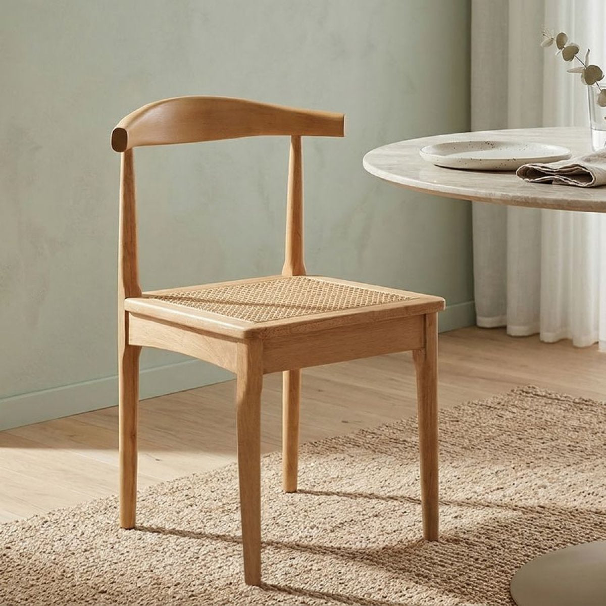 Lot de 2 chaises Umi Bois de frêne et Rotin