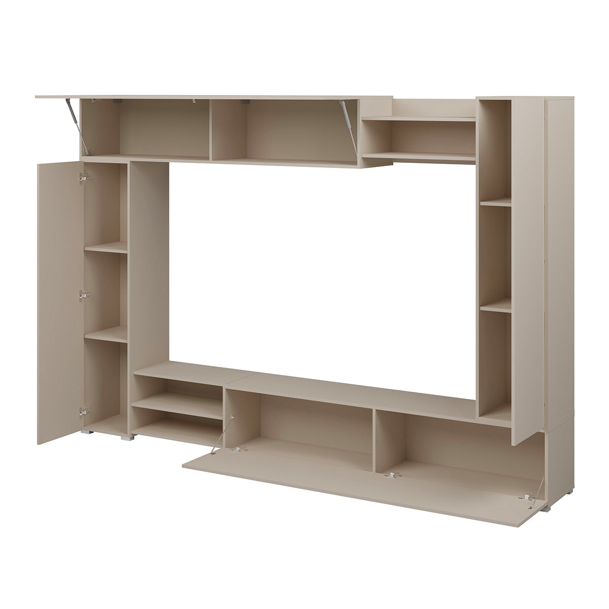 Meuble TV 4 portes 3 niches 270 cm Lya Cachemire - vue 5