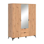 Armoire 3 portes 2 tiroirs Mao Bois