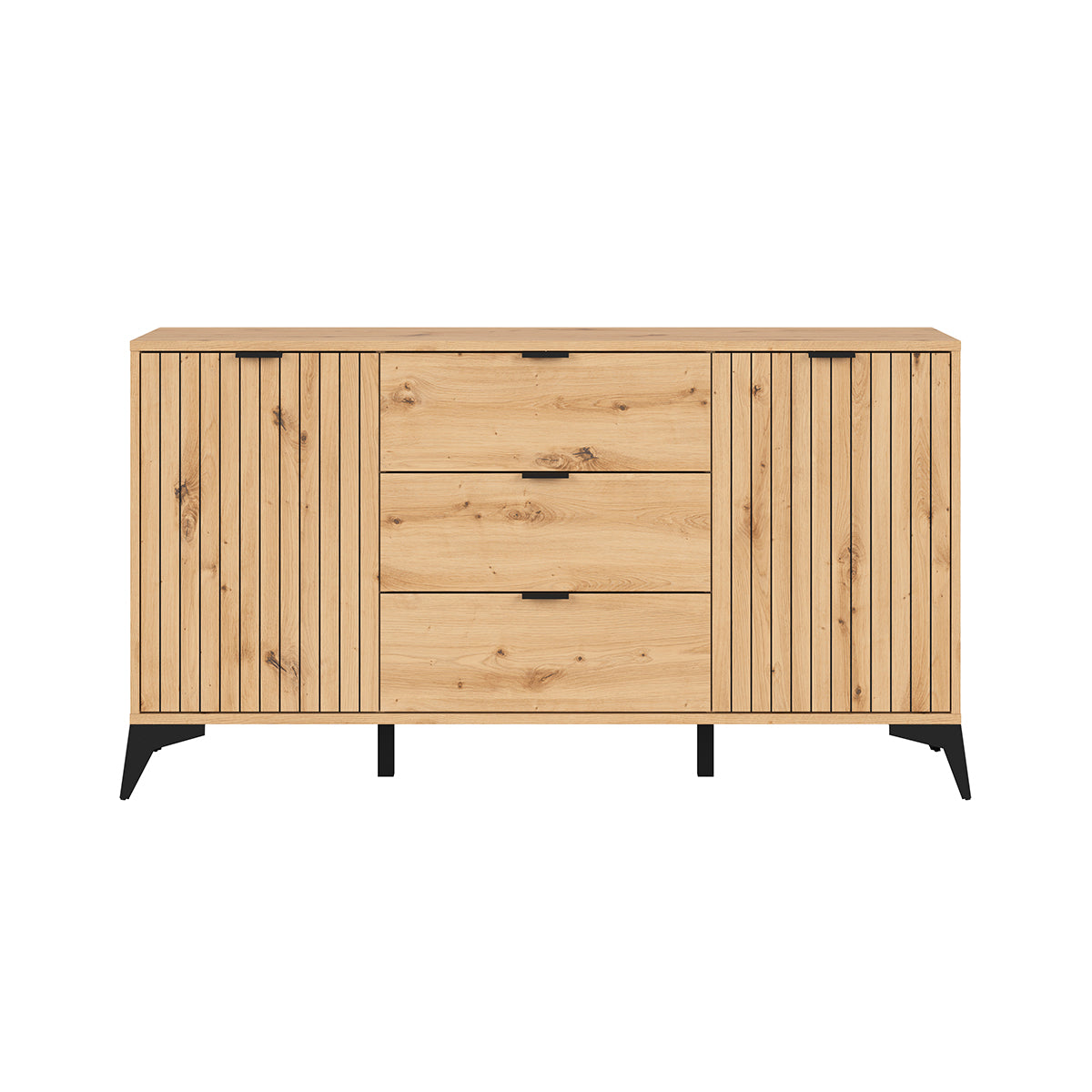 Buffet 2 portes 3 tiroirs 150 cm Mao Bois - vue 2