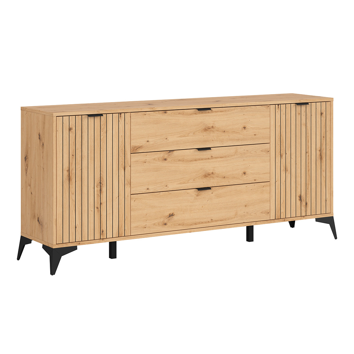 Buffet 2 portes 3 tiroirs 180 cm Mao Bois