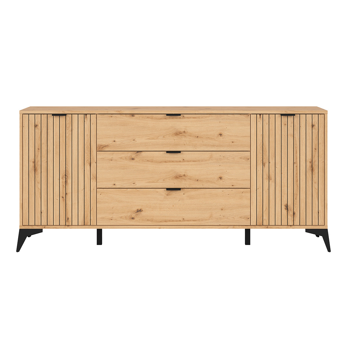 Buffet 2 portes 3 tiroirs 180 cm Mao Bois - vue 2