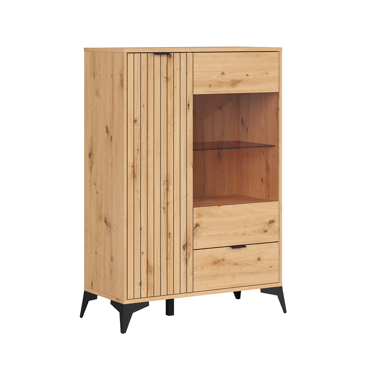 Vaisselier bas 2 portes 1 tiroir Mao Bois
