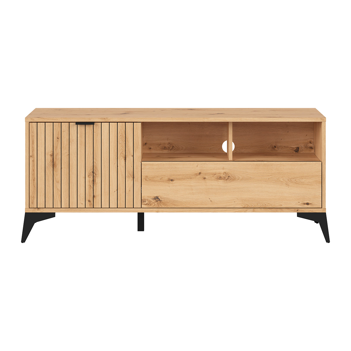 Meuble TV 1 porte 1 tiroir 135 cm Mao Bois - vue 3