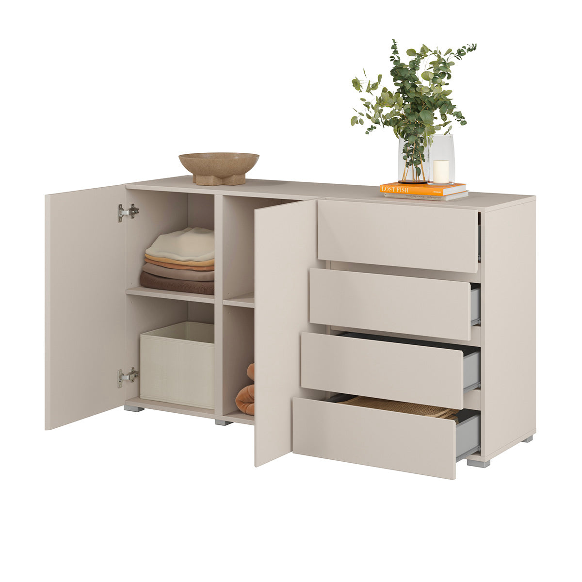 Buffet 2 portes 4 tiroirs Maxis Cachemire - vue 4