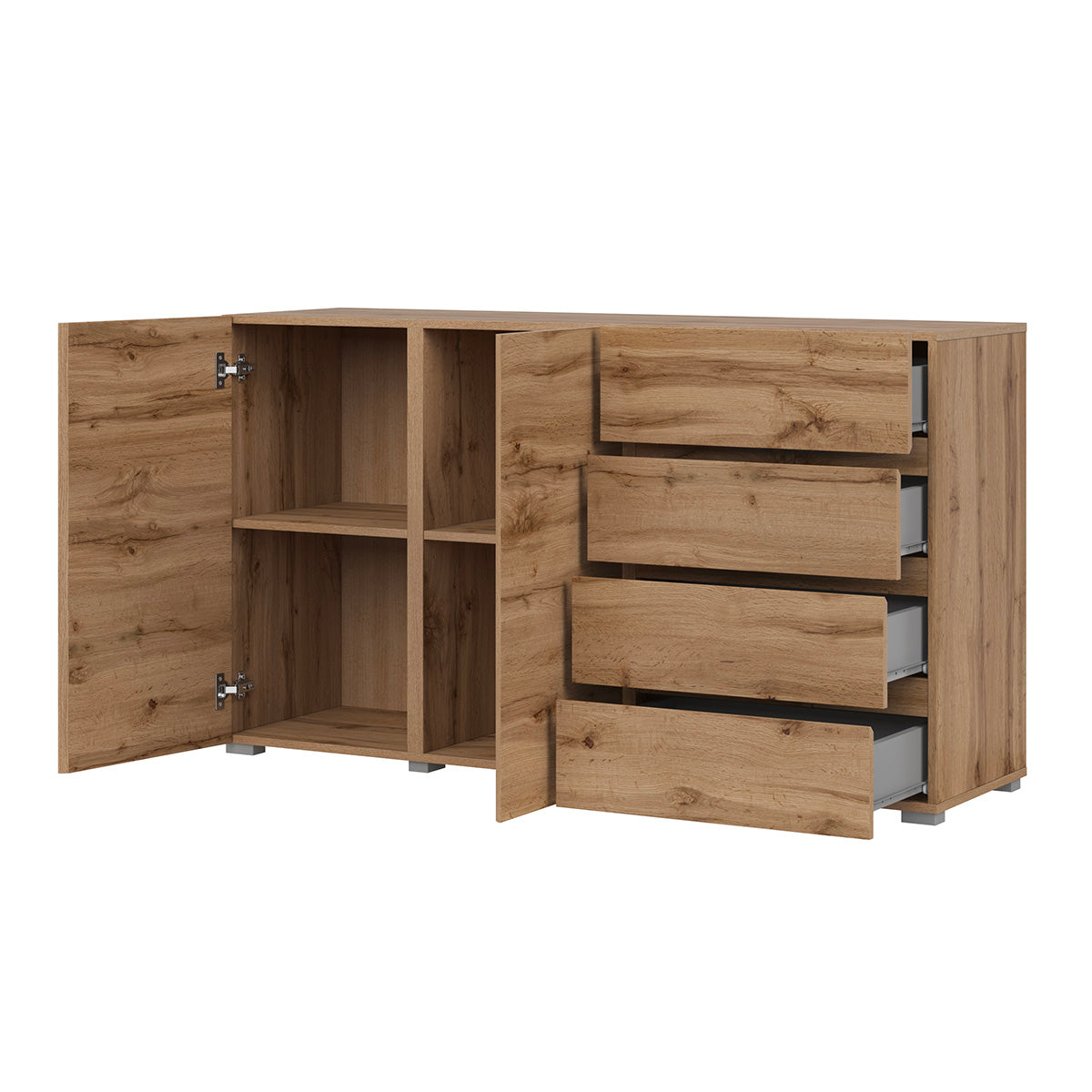 Buffet 2 portes 4 tiroirs Maxis Bois - vue 5