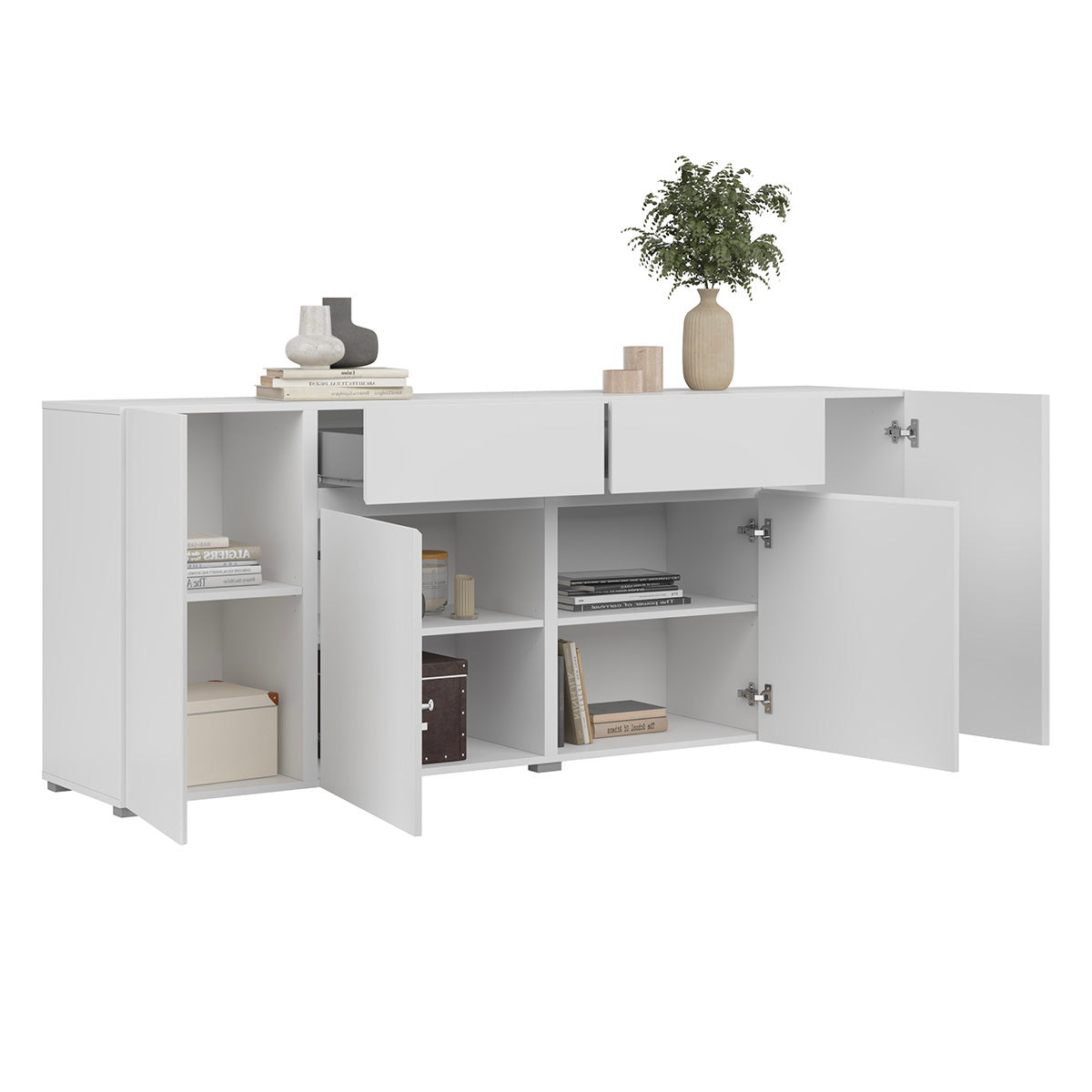 Buffet 4 portes 2 tiroirs Maxis Blanc - vue 4