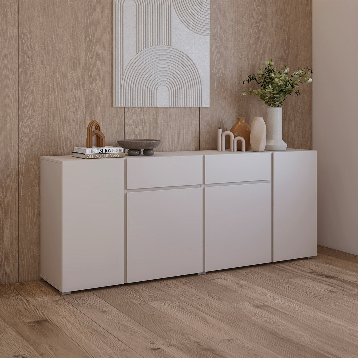 Buffet 4 portes 2 tiroirs Maxis Cachemire - vue 2