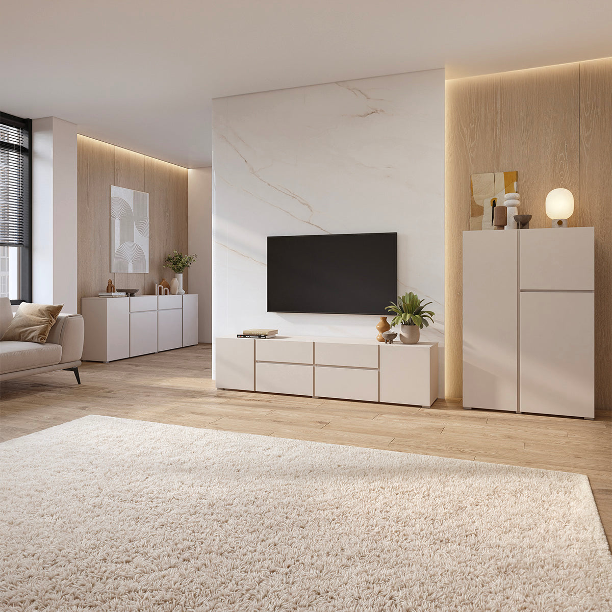 Buffet haut 3 portes Maxis Cachemire - vue 3