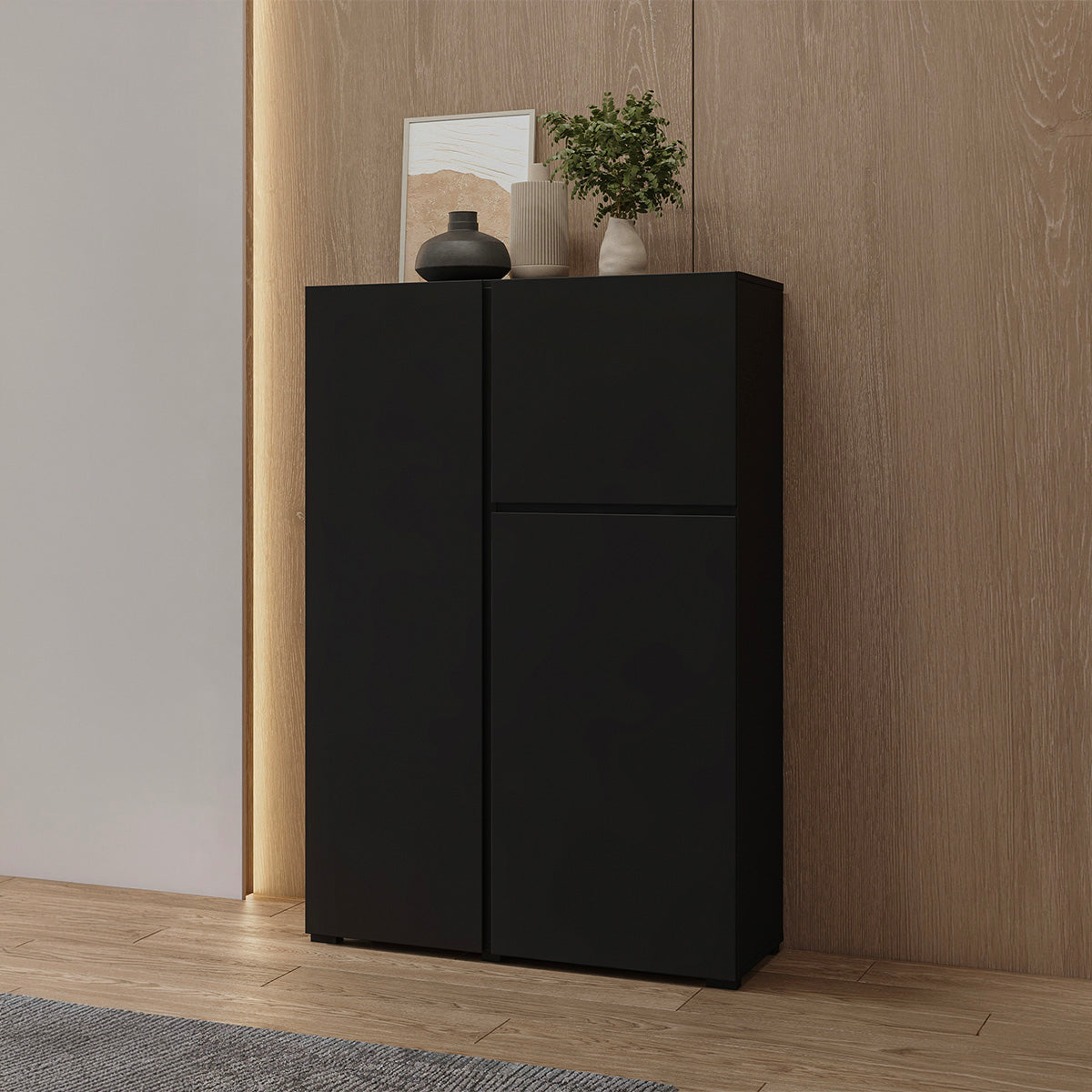 Buffet haut 3 portes Maxis Noir - vue 2
