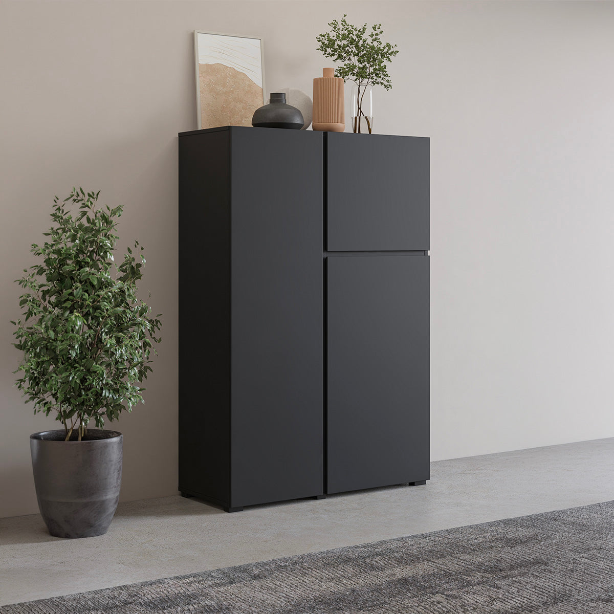 Buffet haut 3 portes Maxis Noir - vue 5