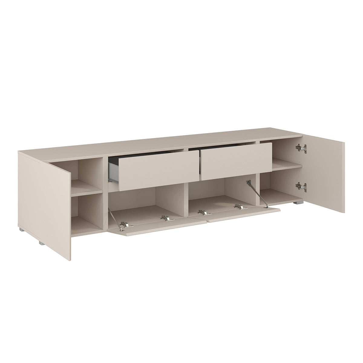 Meuble TV 4 portes 2 tiroirs 195 cm Maxis Cachemire - vue 5