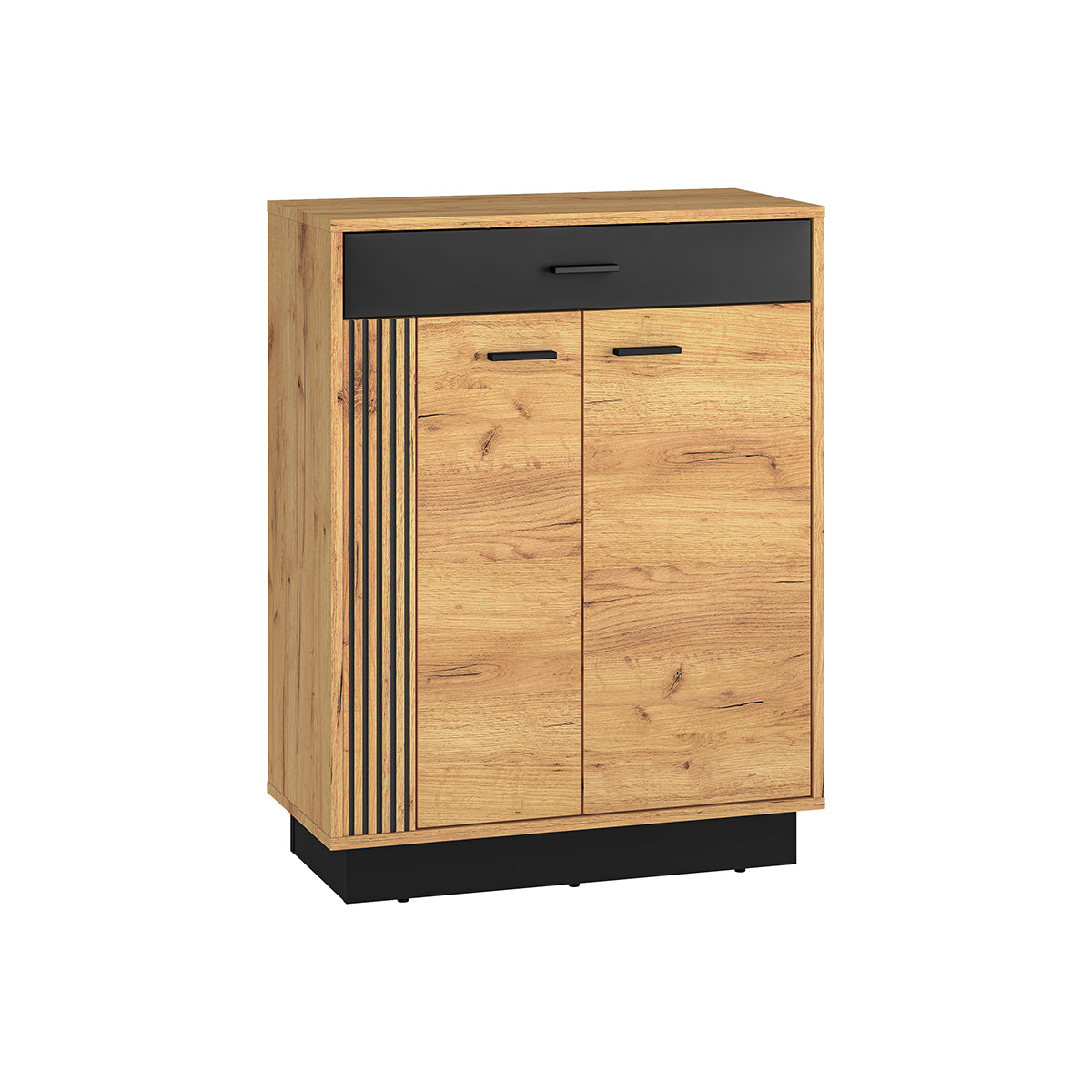 Meuble à chaussures 2 portes battantes 1 tiroir Nilo Bois