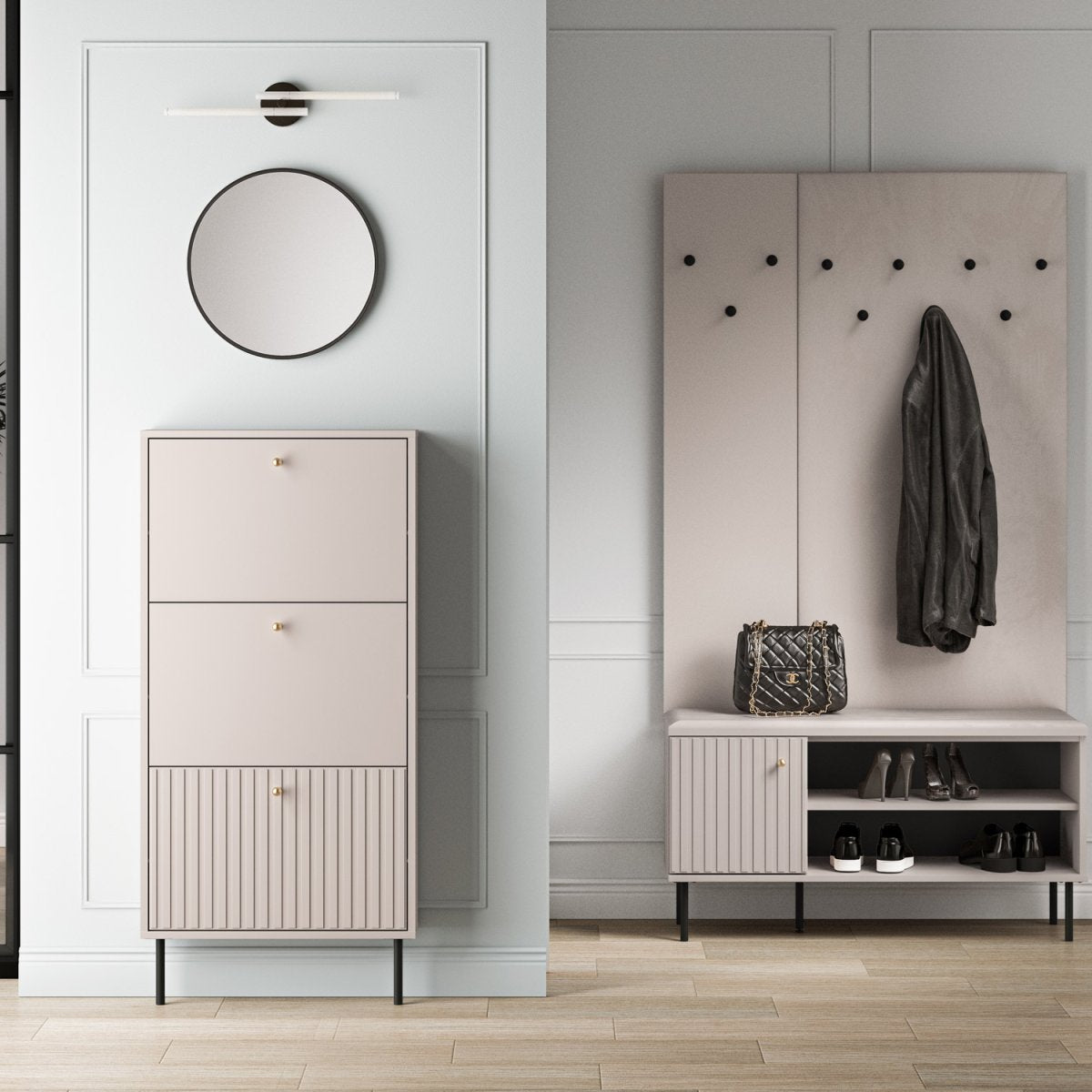 Meuble à chaussures 3 portes Nova Cachemire - vue 5