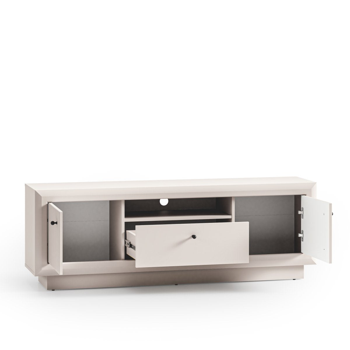 Meuble TV 2 portes 1 tiroir 160 cm Assia Cachemire - vue 3