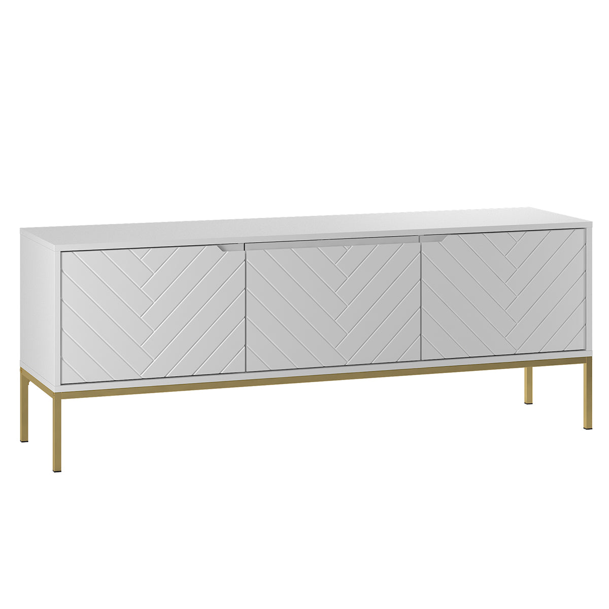 Meuble TV 3 portes 151 cm Daria Blanc