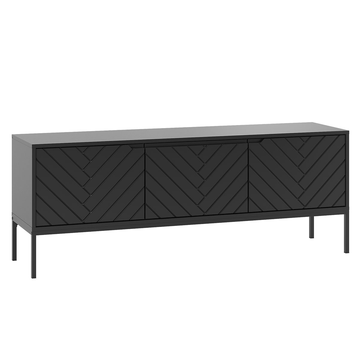 Meuble TV 3 portes 151 cm Daria Noir