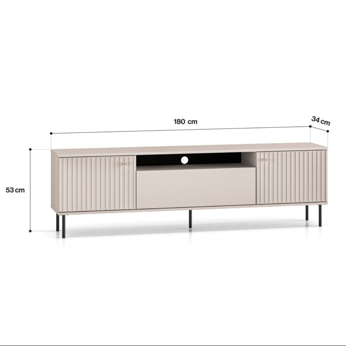 Meuble TV 3 portes 180 cm Nova Cachemire - vue 10