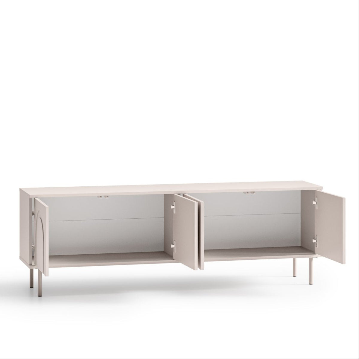 Meuble TV 4 portes 160 cm Délia Cachemire - vue 3