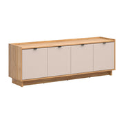 Meuble TV 4 portes 173cm Donna Cachemire et Bois