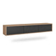 Meuble TV mural 3 portes 180 cm Idra Bois et Gris