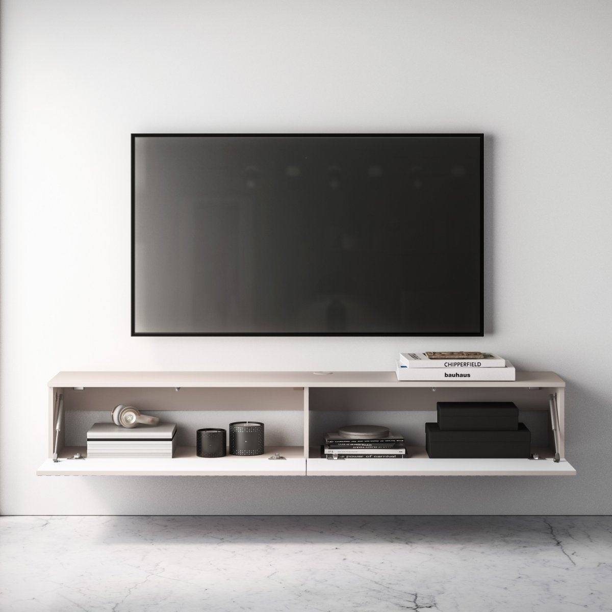Meuble TV mural 2 portes 180 cm Nova Cachemire - vue 4