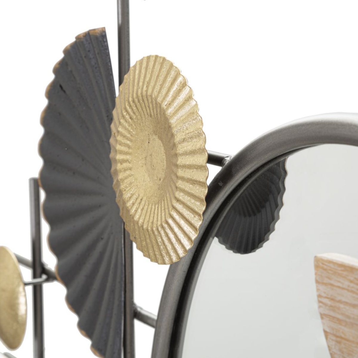 Miroir mural abstrait 90x50 cm Zendy Bois et Noir - vue 4