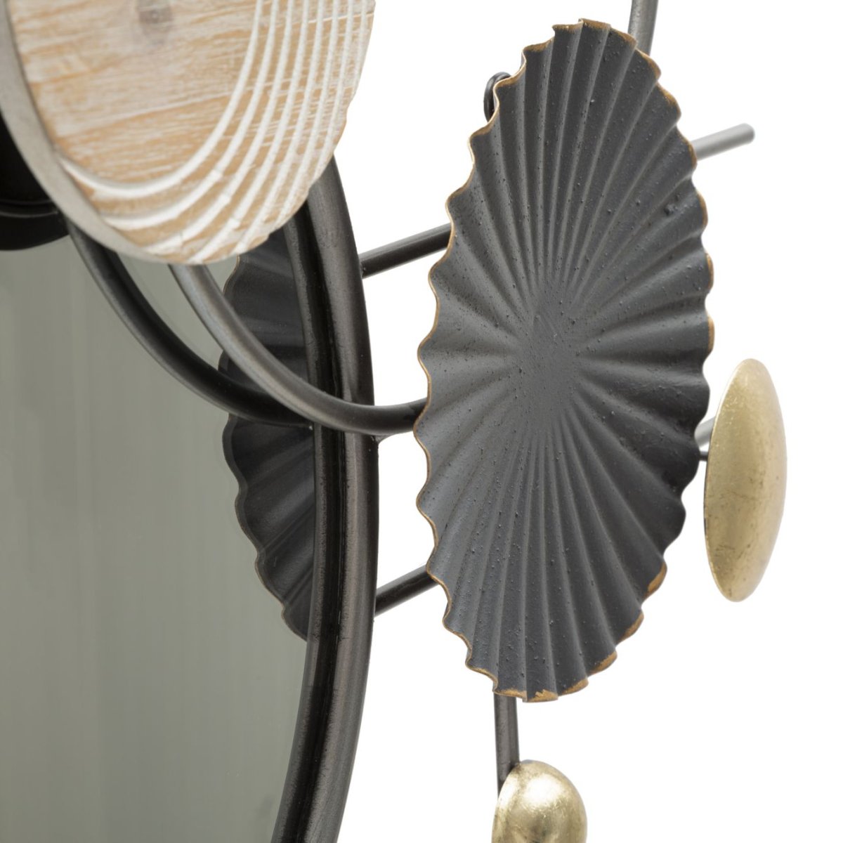 Miroir mural abstrait 90x50 cm Zendy Bois et Noir - vue 5