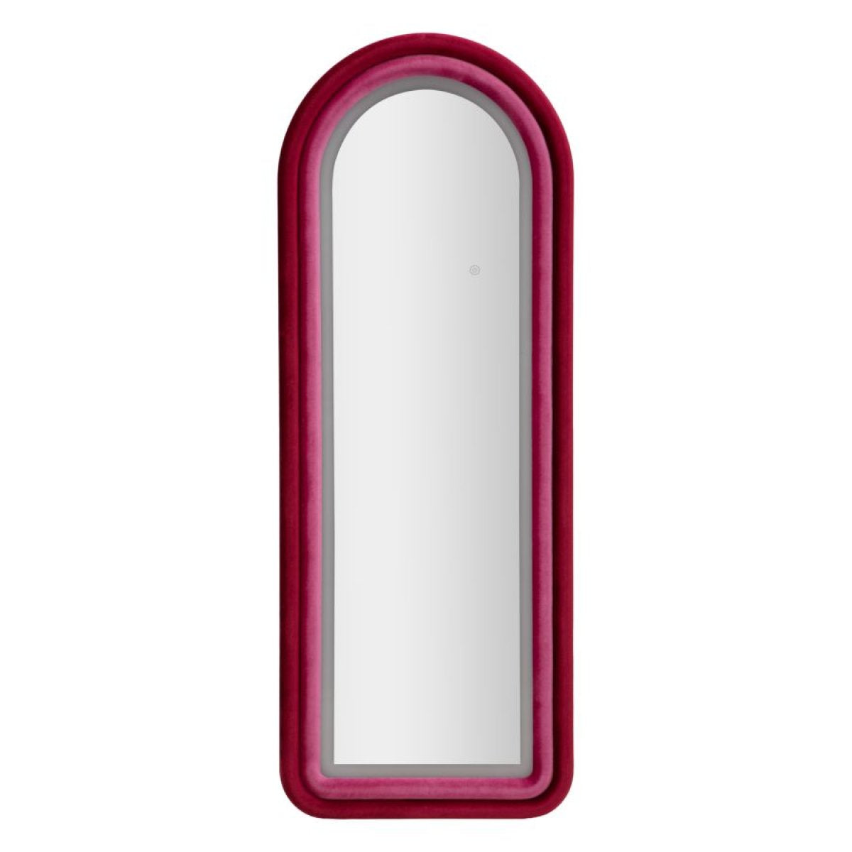 Miroir mural arqué 60x160 cm LED inclus Sabrina Velours Rose - vue 2