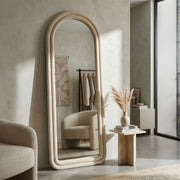Miroir mural arqué 60x160 cm Sabrina Velours Crème