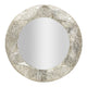 Miroir mural arrondi 104 cm martelé Cosmo Argenté