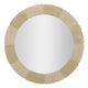 Miroir mural arrondi 90 cm effet travertin Kaël Beige