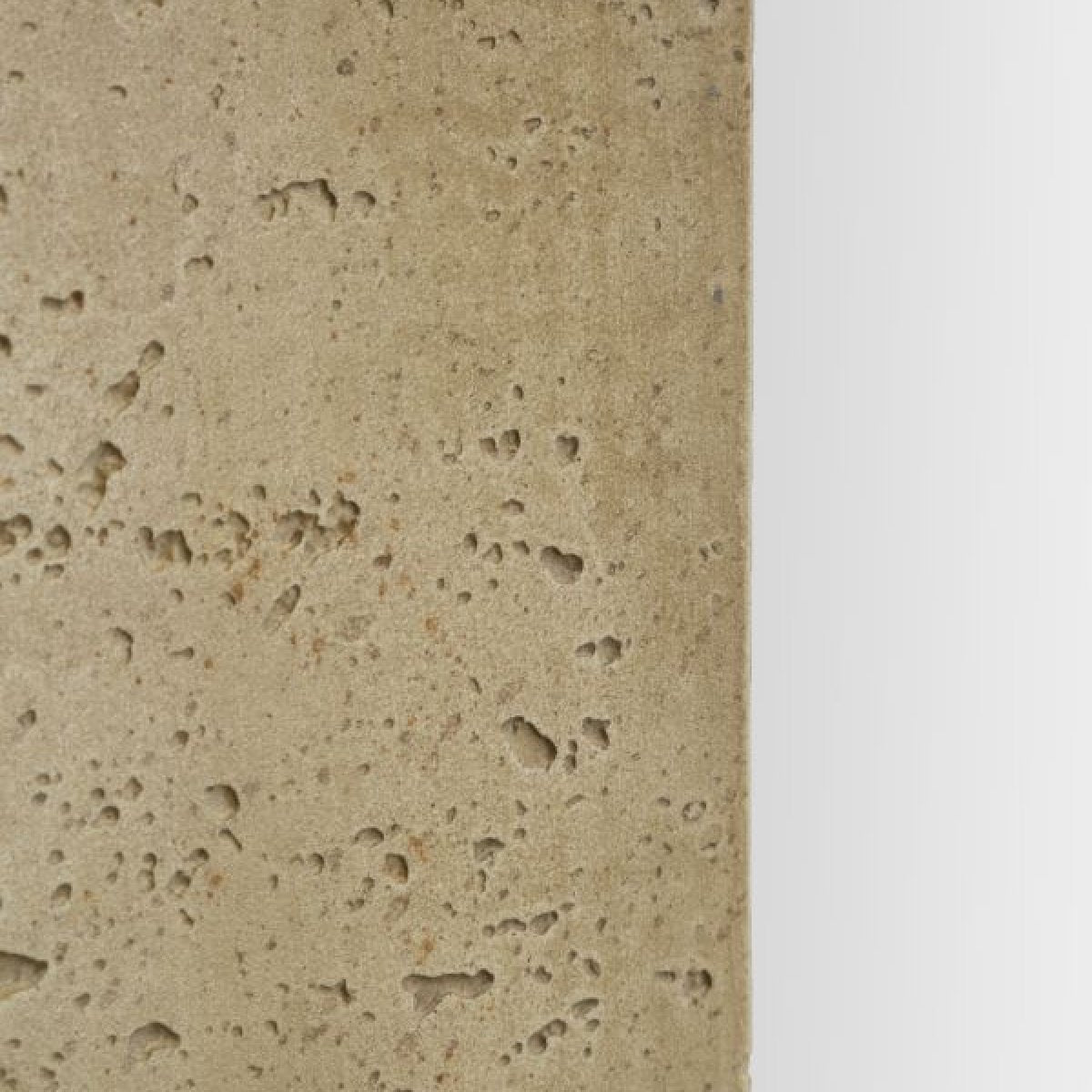 Miroir mural carré 90x90 cm effet travertin Kaël Beige - vue 5