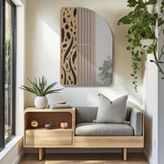 Miroir mural demi-arche 60x90 cm Lazio Bois et Noir