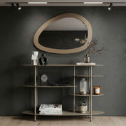 Miroir mural forme asymétrique 71x48 cm Dolly Gris