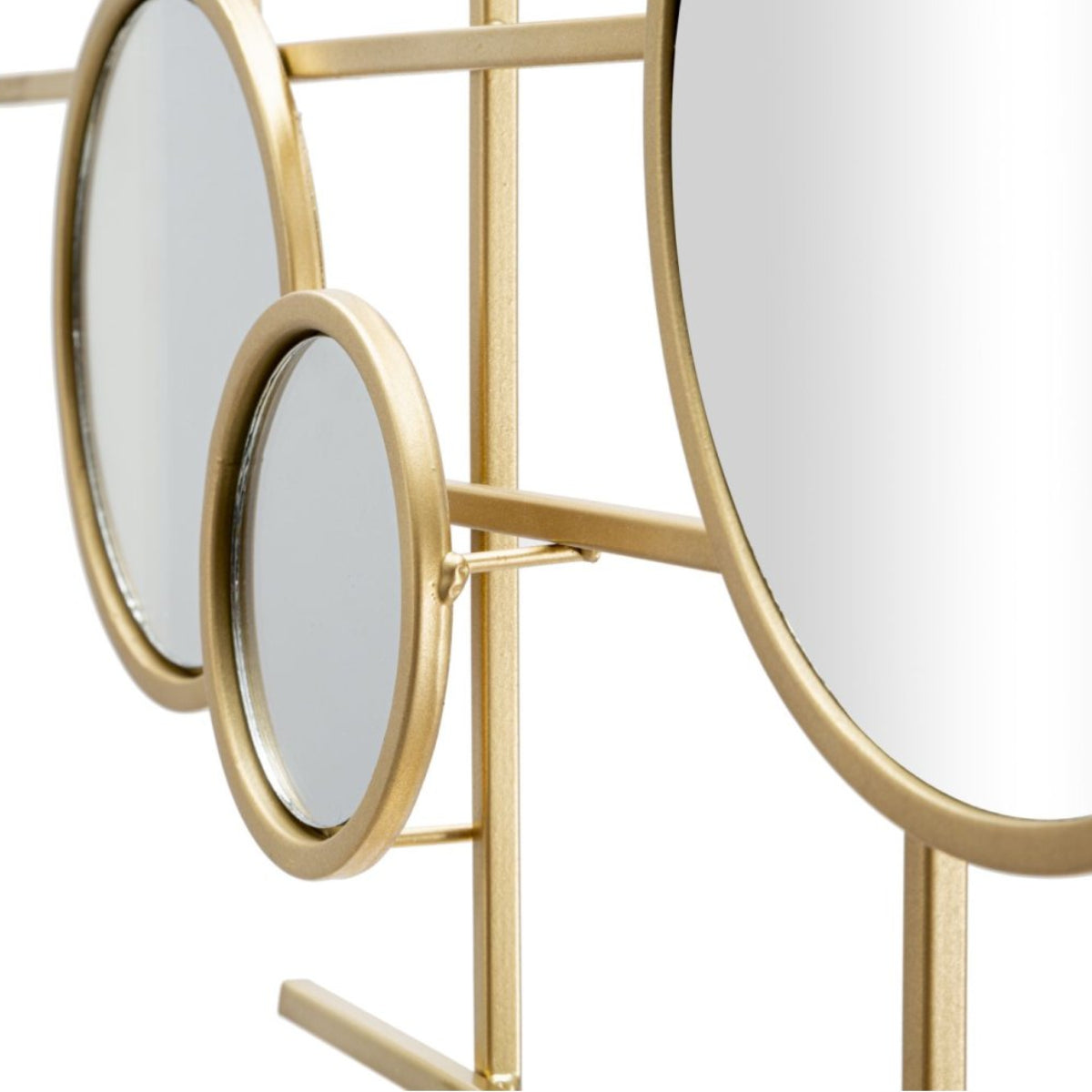 Miroir mural multi-miroirs 117x61 cm Elda Doré - vue 4