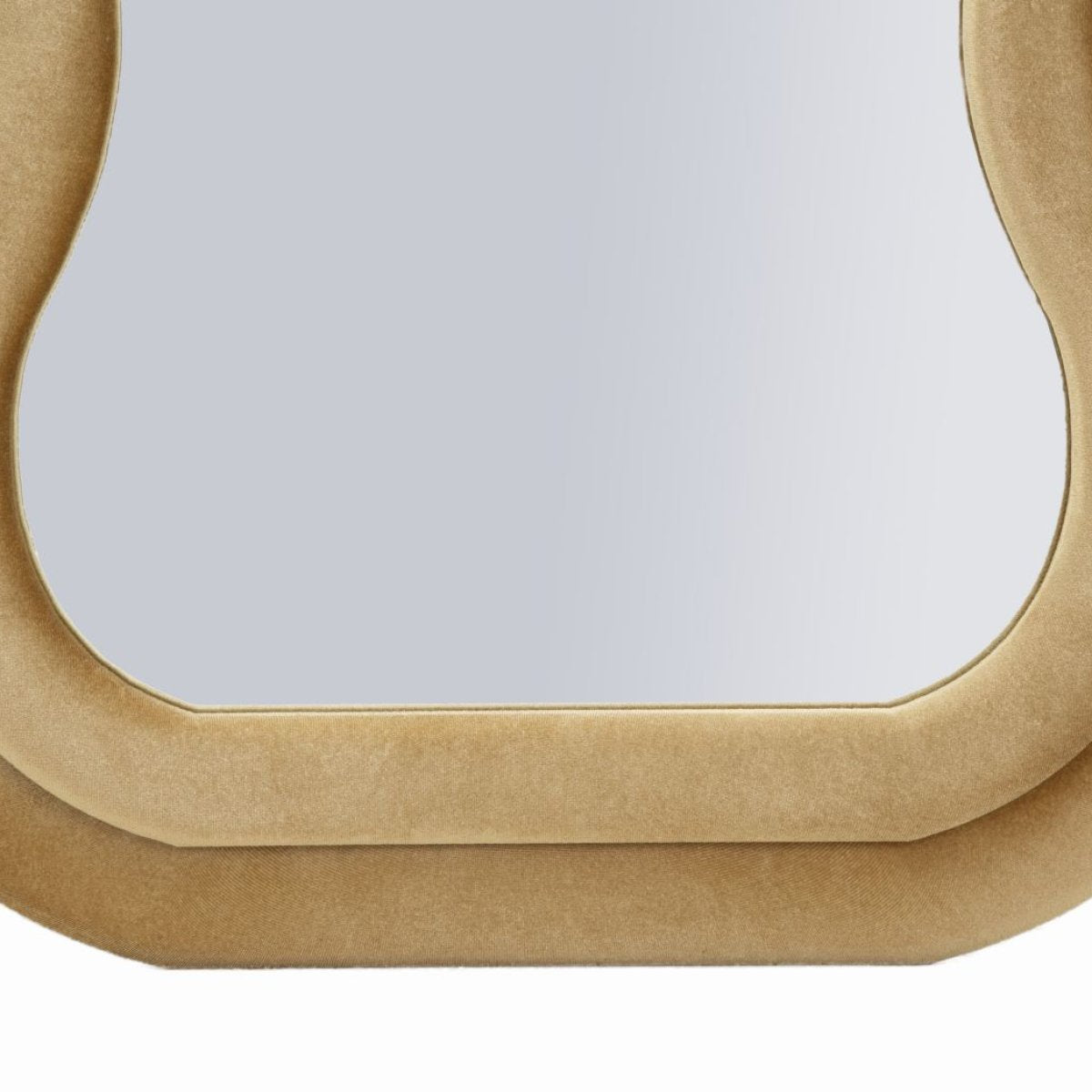 Miroir mural ondulé 60x160 cm Jerry Velours Jaune - vue 6