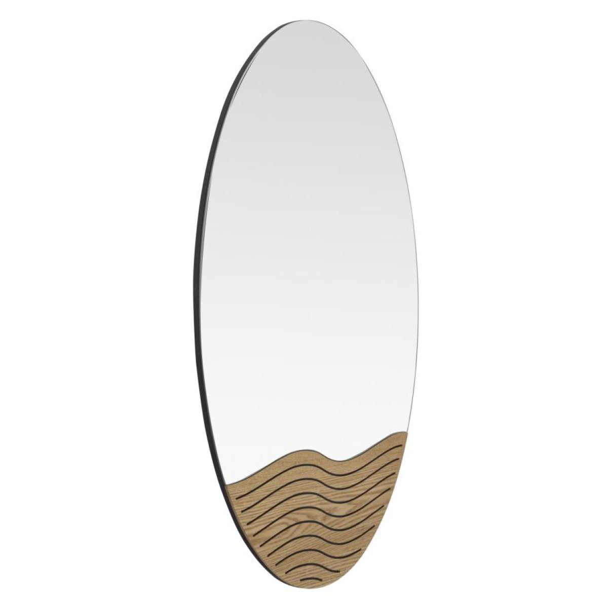 Miroir mural oval 50x80 cm Zaha Bois - vue 3