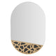 Miroir mural oval porte-manteau 56x90 cm Lazio Bois et Noir