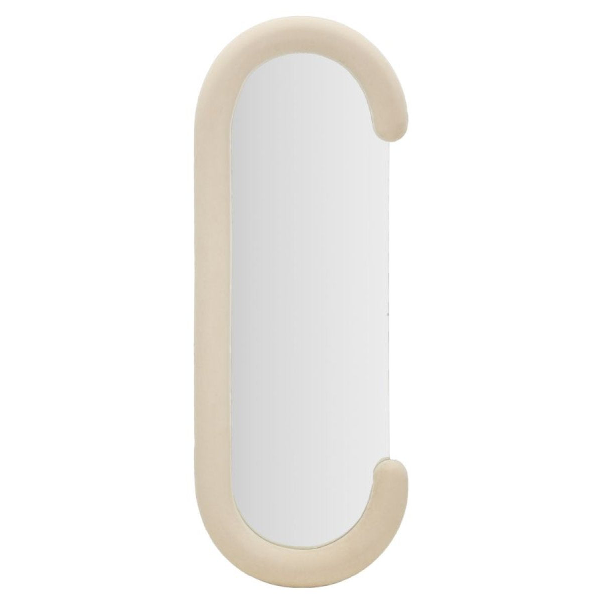 Miroir mural oval 60x160 cm Pamela Velours Crème - vue 2