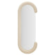 Miroir mural oval 60x160 cm Pamela Velours Crème